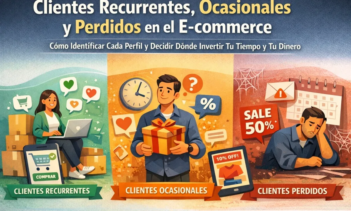 Segmentación de clientes en e-commerce: recurrentes, ocasionales y perdidos según ventanas de tiempo